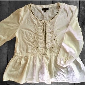 Sweet Magnolia Boho Gypsy Cotton Blouse